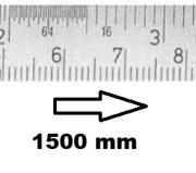 HORIZONTAL FLEXIBLE RULE CLASS II LEFT TO RIGHT 1500 MM SECTION 30x1 MM<BR>REF : RGH96-G21M5E1I0
